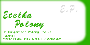 etelka polony business card